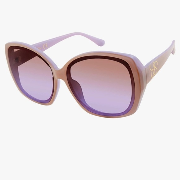 Jessica Simpson lilac nude J5839 Oversized Butterfly Uv400 Protection Sunglasses main image 4